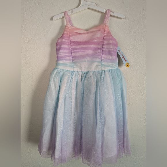 NWT Cat & Jack Girls Pastel Shimmering Tulle Dress Size XS 4/5 - Picture 1 of 9